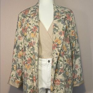 Worthington Multicolor Floral Blazer